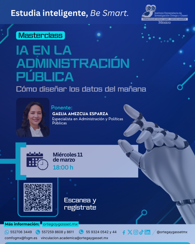 Masterclass La Inteligencia Artificial Y Administracion Publ, Instituto Ortega y Gasset México